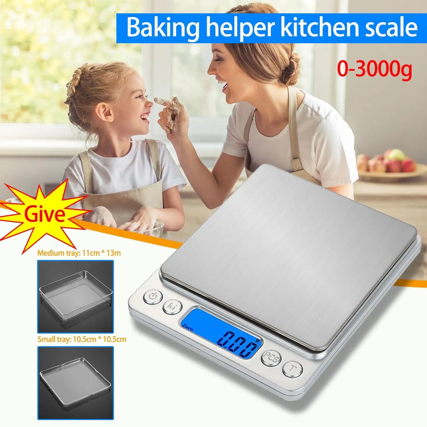 Digital Jewelry Scale Smart Precision Electronic Pocket Portable Kitchen Food Scales Gram Weight Balance Leedoar
