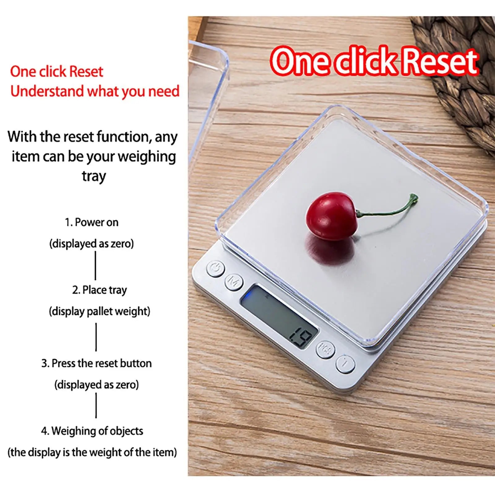 Digital Jewelry Scale Smart Precision Electronic Pocket Portable Kitchen Food Scales Gram Weight Balance Leedoar