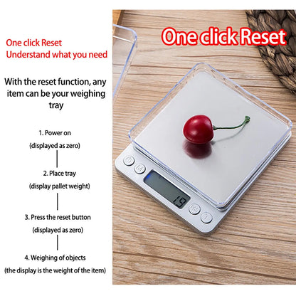 Digital Jewelry Scale Smart Precision Electronic Pocket Portable Kitchen Food Scales Gram Weight Balance Leedoar