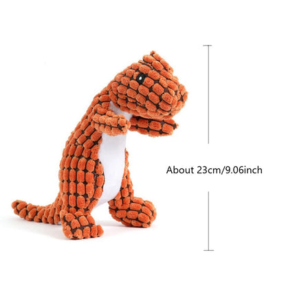 Dinosaur Plush Dog Squeaky Interactive Toys For Small Large Dogs Bite Resistant Chew Toy Pets Accessories Leedoar