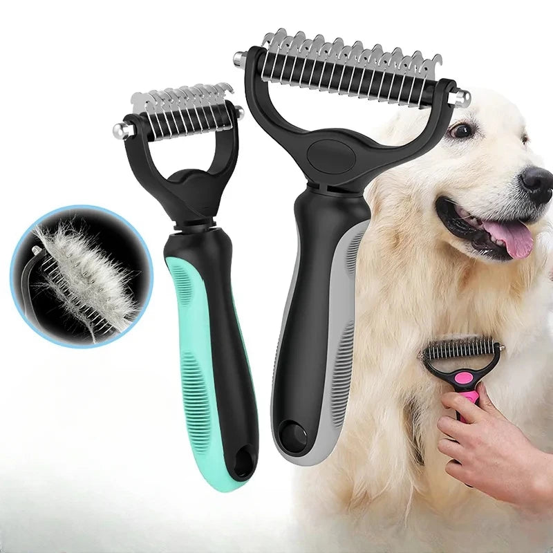 Dog Cat Hair Removal Comb Pet Long Hair Short Hair Pet Grooming Care Brush Trimming Dematting Brush Dog Pet Grooming Equipment Leedoar