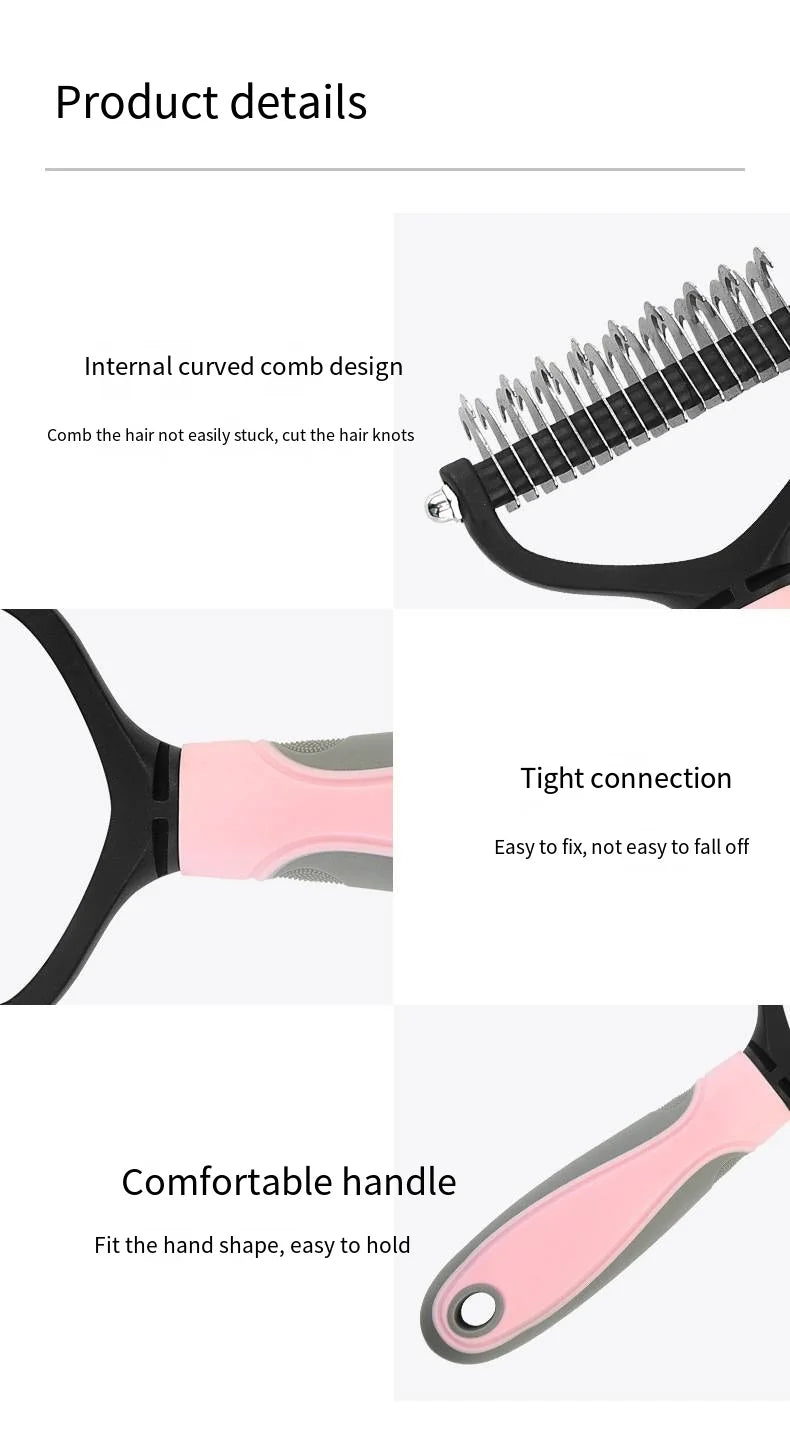 Dog Cat Hair Removal Comb Pet Long Hair Short Hair Pet Grooming Care Brush Trimming Dematting Brush Dog Pet Grooming Equipment Leedoar