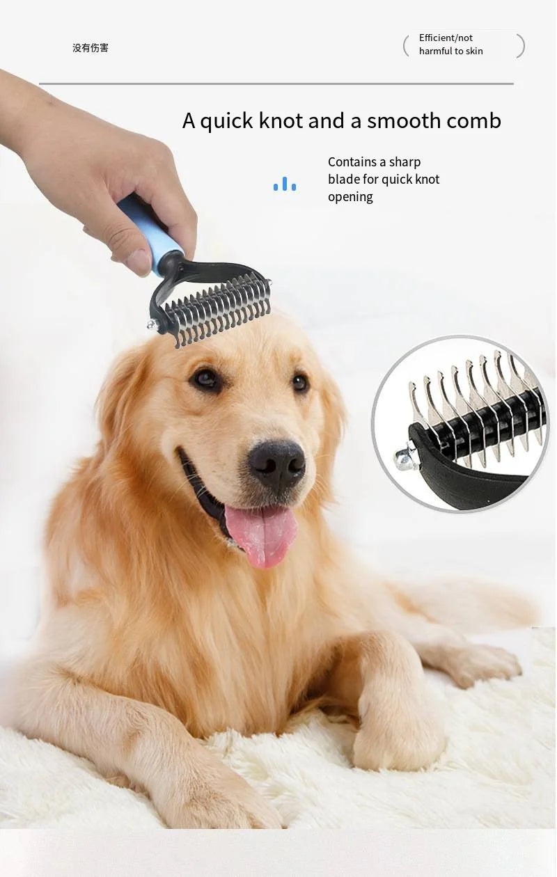 Dog Cat Hair Removal Comb Pet Long Hair Short Hair Pet Grooming Care Brush Trimming Dematting Brush Dog Pet Grooming Equipment Leedoar