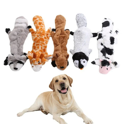 Dog Chew Toys Squeaker Squeaky Pet Dog Plush Toys Stuffingless Fox Fur Toys For Small Medium Large Dog Pets Supplies 1PC Leedoar