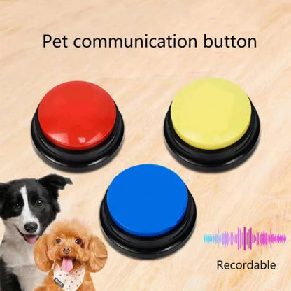 Dog Communication Buttons Voice Recording Button for Pet Training Buzzer 30 Second Record Playback Funny Gift for Talking Leedoar