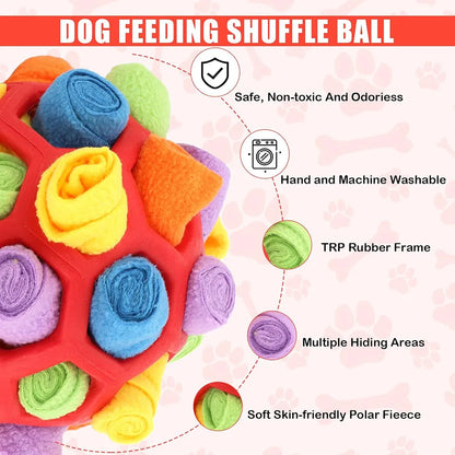 Dog Toy Snuffle Ball for Dogs Training the Sense of Smell Portable Interactive Snuffle Ball for Pet Foraging Instinct Training