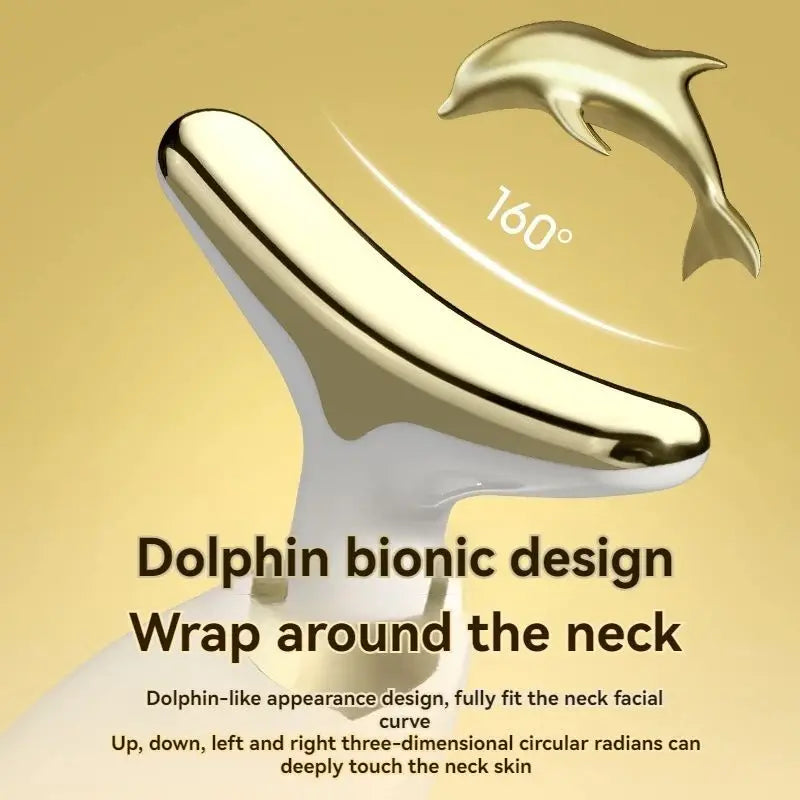 Dolphin Beauty Instrument Home Facial Desalination Neck Line Lightweight Portable Beauty Tool Neck Skin Care Beauty Massager Leedoar