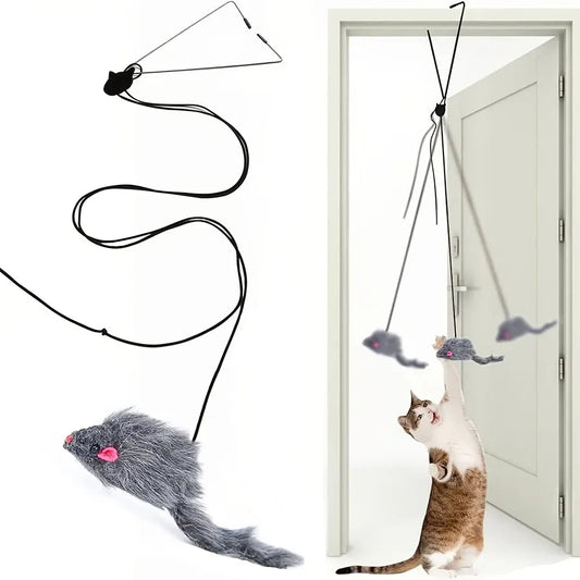 Juguete para gatos que cuelga en la puerta para aliviar el estrés. Juguete colgante para la sala de estar. Juguete colgante para gatos. 