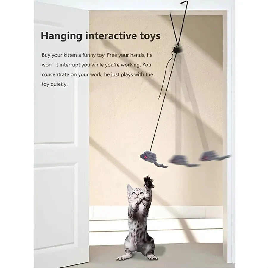 Door Hanging Cat Toy Stress Relieve Living OmDoor Hanging Toy for Living Room Hanging Kitten Leedoar