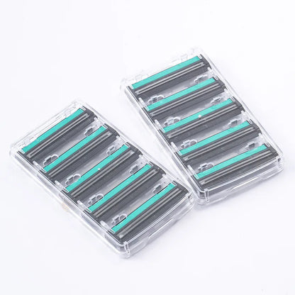 Double Razor Blades Replaceable Heads Old Manual Fine Razor Men's Shaving Razor 1 Blade Frame 20 Heads