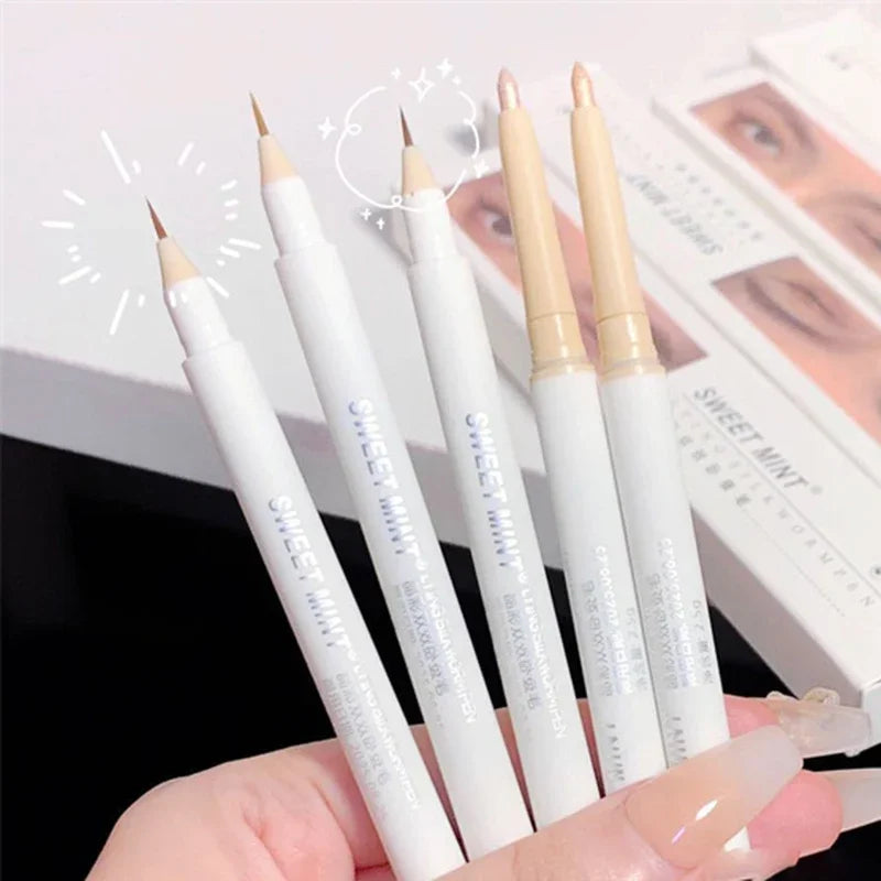 Double-headed Long-lasting Lying Silkworm Pen Pearlescent Matte Glitter Brighten Contouring Shiny Eye Shadow Eyeliner Cosmetics Leedoar