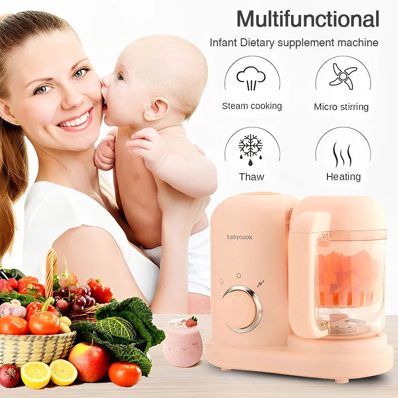 Dr.isla Multifunctional Baby Food Maker Supplementary Food Processor Kids Food Mill Steaming Stirring Warming Cooking Machine Leedoar