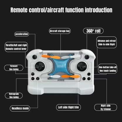 Drone Mini Remote Control Aircraft New Children's Toy Micro Aircraft Fixed Height Quadcopter Leedoar