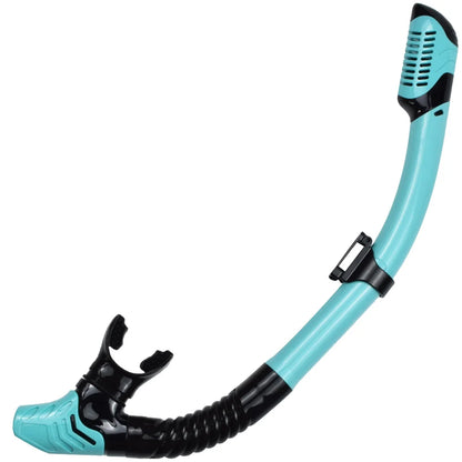 Tubo de snorkel seco con respiración fácil, protector contra salpicaduras para buceo, válvula superior, equipo de natación subacuático para adultos, niños, hombres, mujeres y jóvenes 