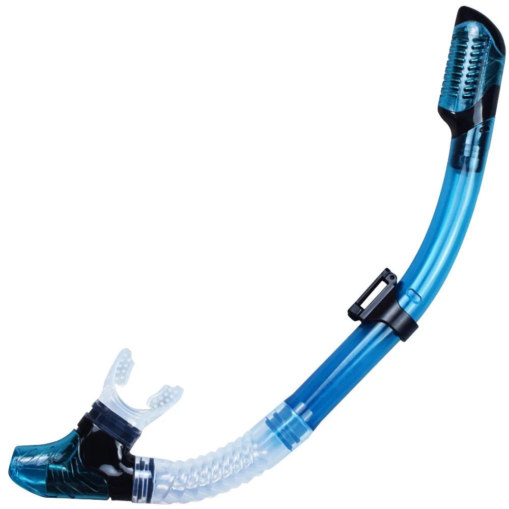 Tubo de snorkel seco con respiración fácil, protector contra salpicaduras para buceo, válvula superior, equipo de natación subacuático para adultos, niños, hombres, mujeres y jóvenes 