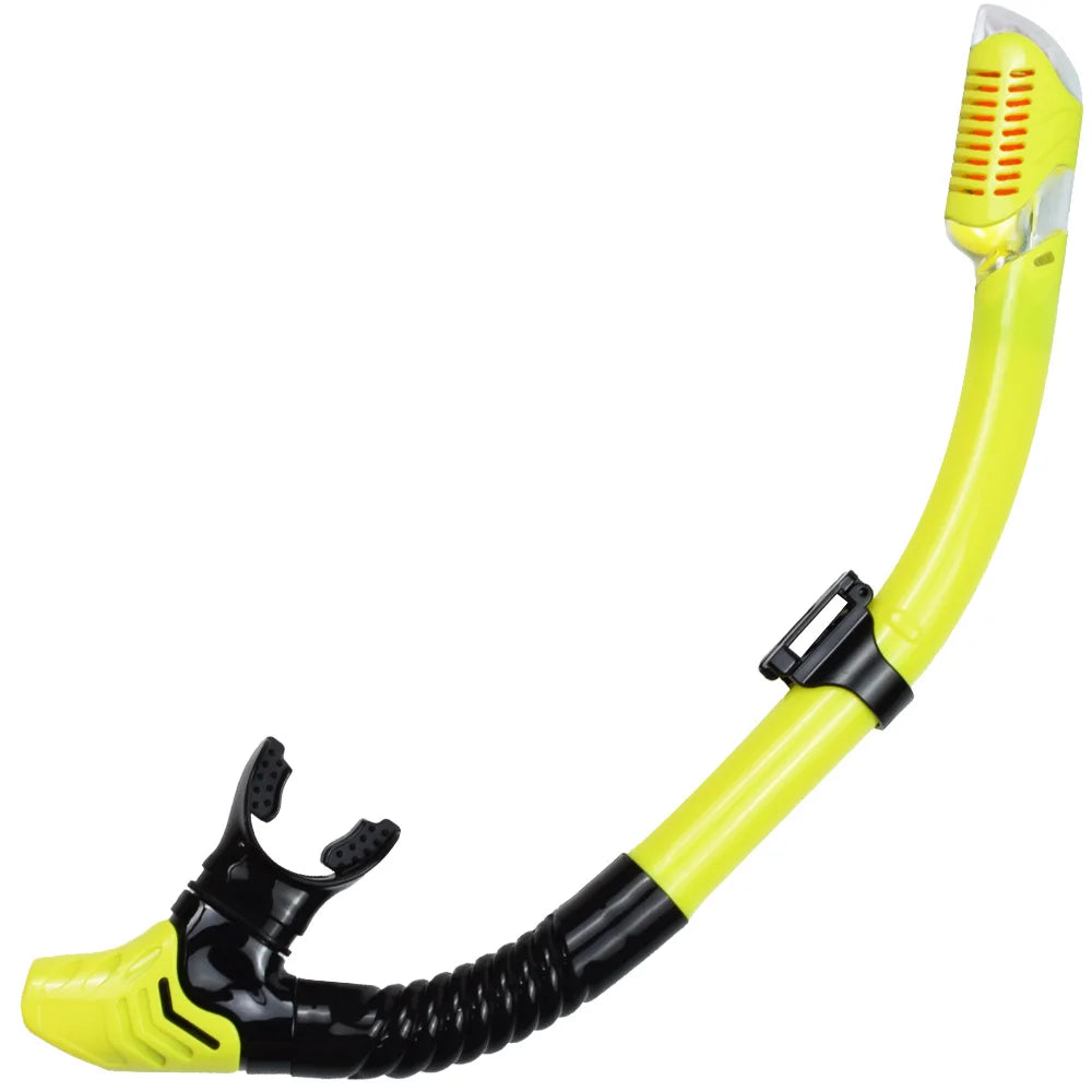 Tubo de snorkel seco con respiración fácil, protector contra salpicaduras para buceo, válvula superior, equipo de natación subacuático para adultos, niños, hombres, mujeres y jóvenes 