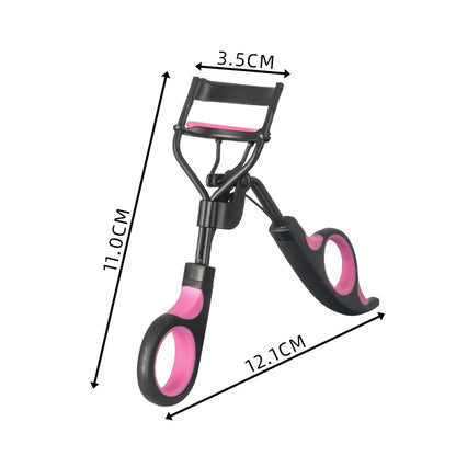 Dual Color Handle Curling Eyelash Clip Artificial Eyelash Assistant Eyebrow Trimmer Steel Needle Portable Leedoar