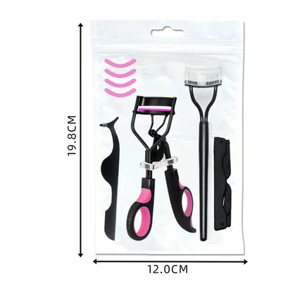 Dual Color Handle Curling Eyelash Clip Artificial Eyelash Assistant Eyebrow Trimmer Steel Needle Portable Leedoar
