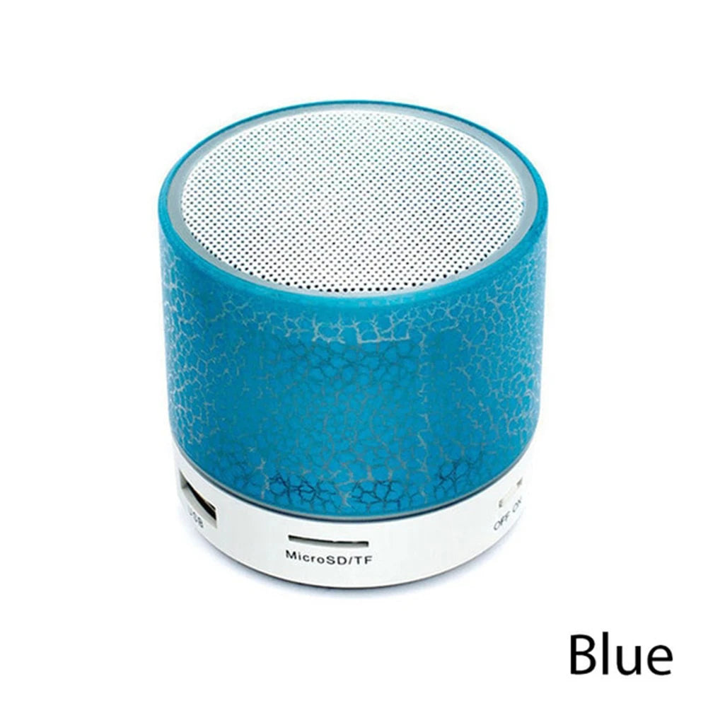 Mini alto-falante Bluetooth durável, alto-falante sem fio, LED colorido, cartão TF, subwoofer USB, coluna de som de música MP3 portátil para PC, telefone