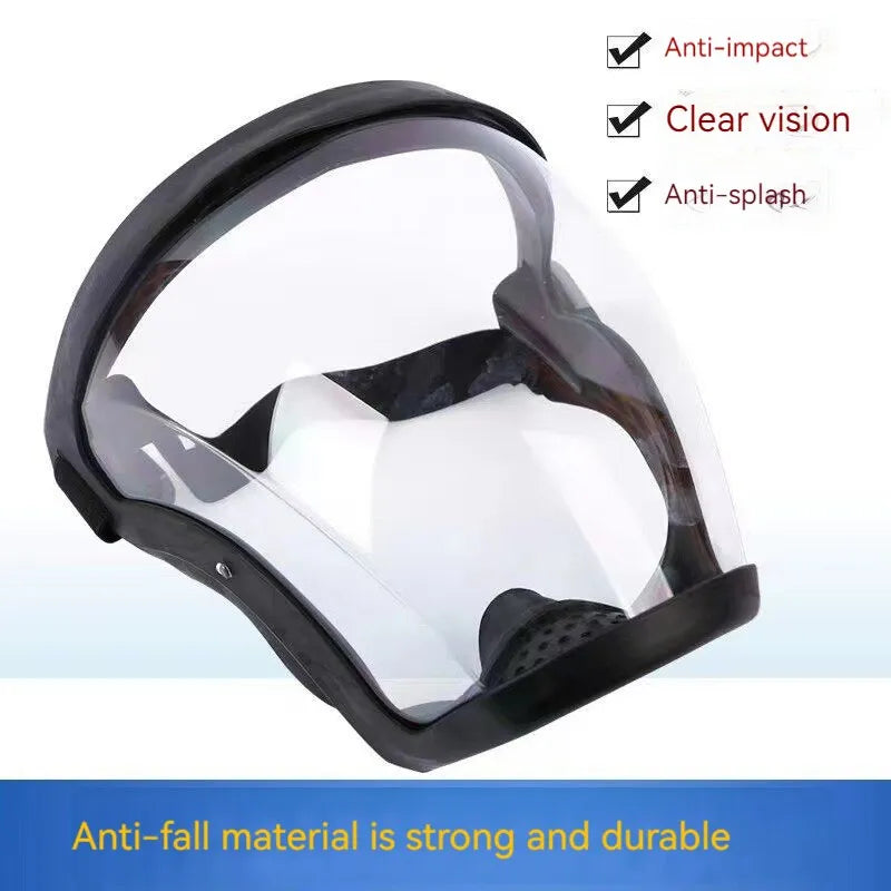 Dust And Anti-Fog Transparent Mask High-Definition Fog-Free Welding Eyewear Head-Mounted Full-Face Protection Leedoar