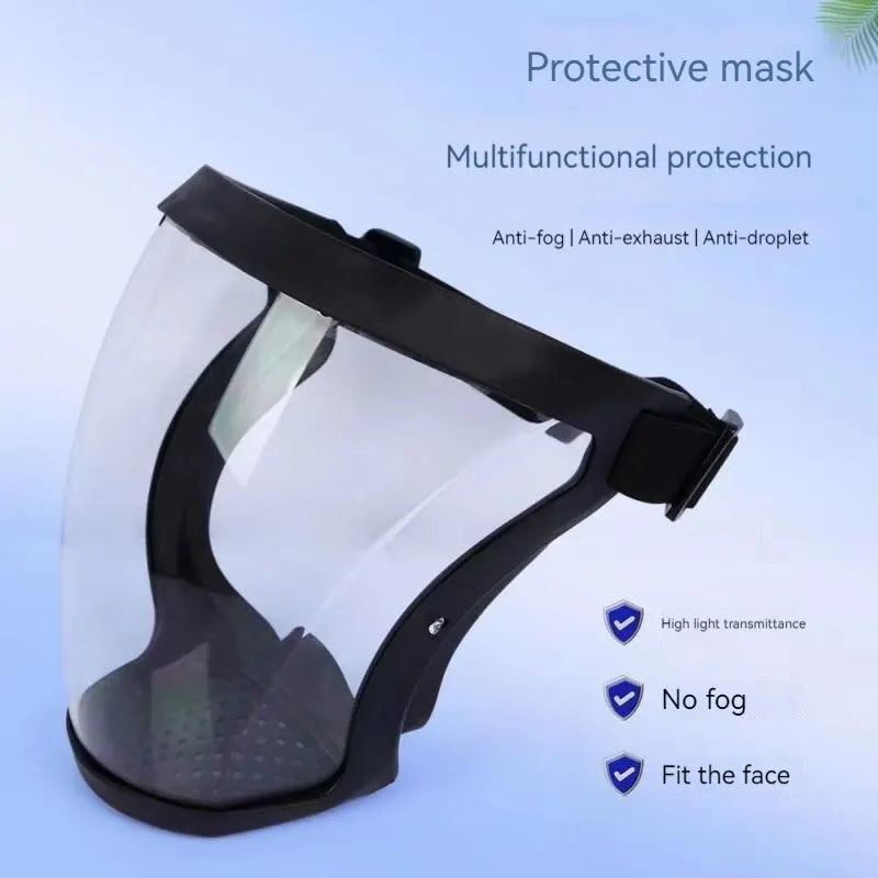 Dust And Anti-Fog Transparent Mask High-Definition Fog-Free Welding Eyewear Head-Mounted Full-Face Protection Leedoar