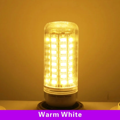 E27 Screw LED Corn Super Bright Light Bulb 72LEDs 5730SMD Light Bulb 220V Fixture Home Chandelier Candle Light Bulb Set 6000K Leedoar