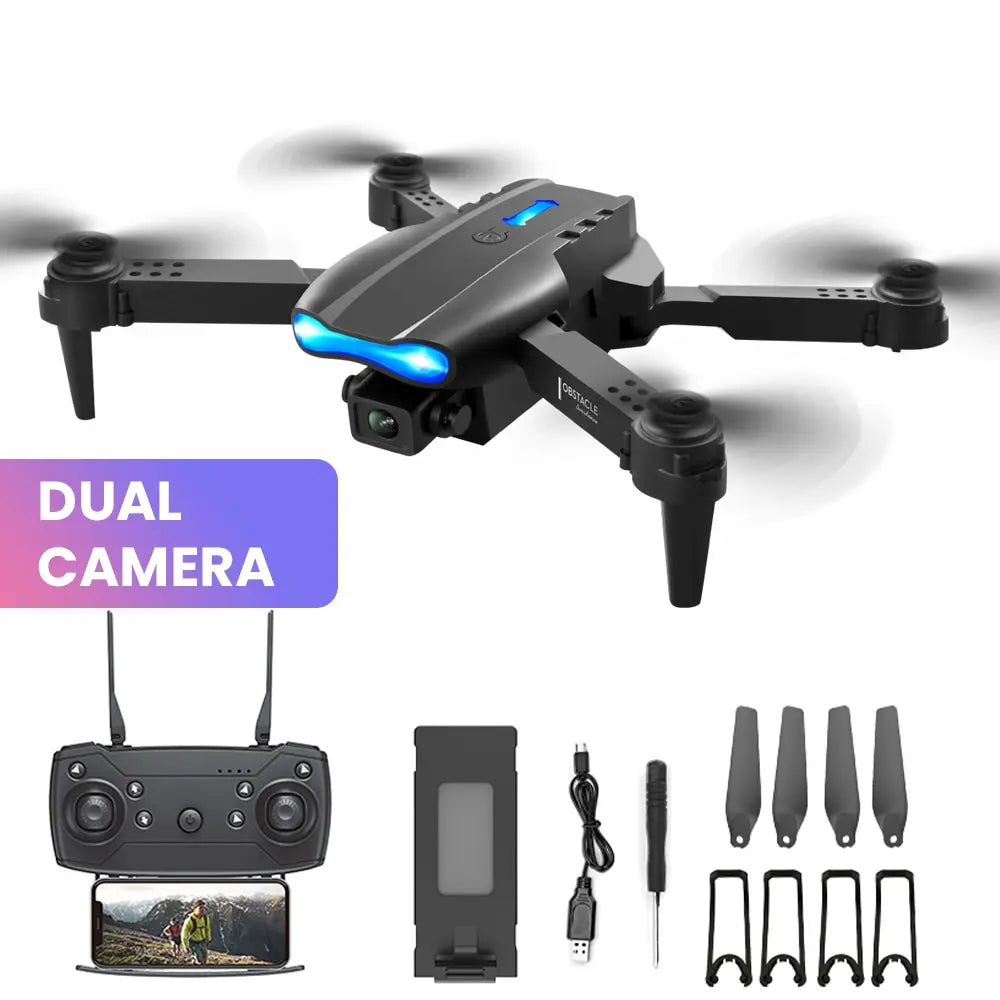 E99 K3 Pro HD 4k Drone Camera High Hold Mode Foldable Mini RC WIFI Aerial Photography Quadcopter Toys Helicopter Leedoar