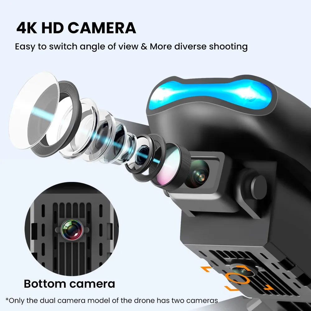 E99 K3 Pro HD 4k Drone Camera High Hold Mode Foldable Mini RC WIFI Aerial Photography Quadcopter Toys Helicopter Leedoar