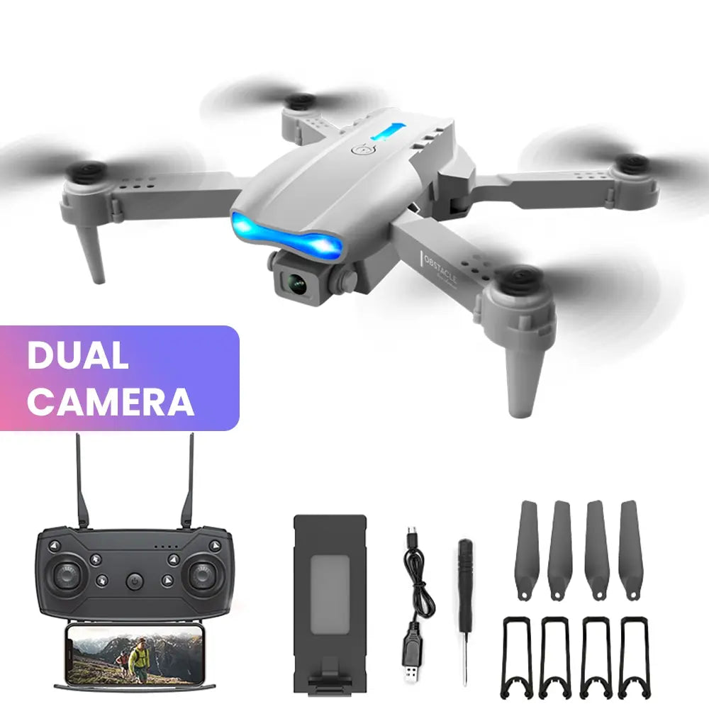 E99 K3 Pro HD 4k Drone Camera High Hold Mode Foldable Mini RC WIFI Aerial Photography Quadcopter Toys Helicopter Leedoar