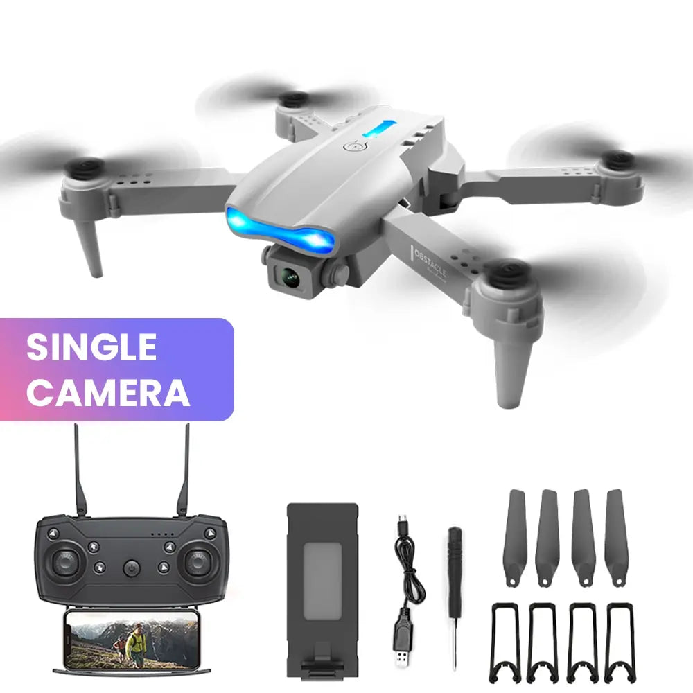 E99 K3 Pro HD 4k Drone Camera High Hold Mode Foldable Mini RC WIFI Aerial Photography Quadcopter Toys Helicopter Leedoar