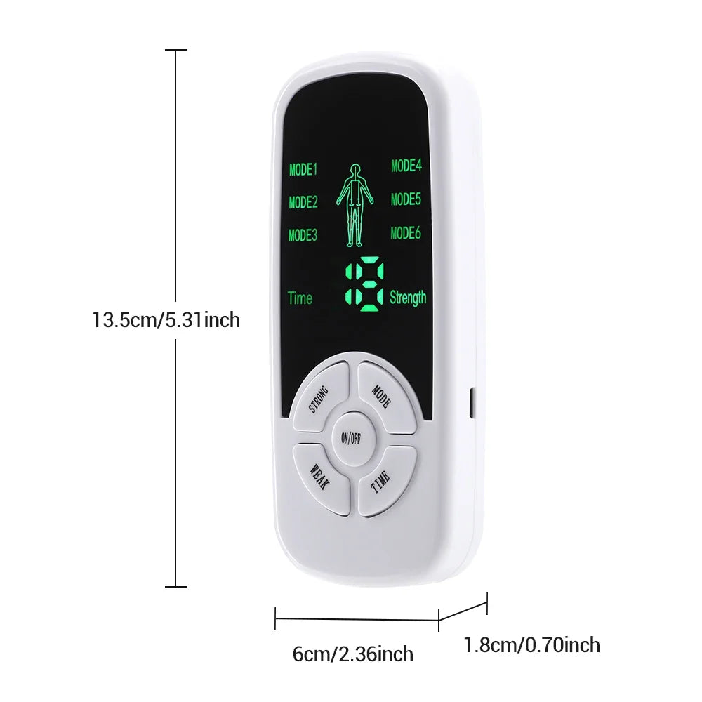 Estimulador muscular eléctrico EMS con 6 modos, máquina Tens Unit, fisioterapia meridiana, masajeador abdominal, de próstata y corporal 