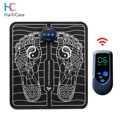 EMS Foot Massager Electric Intelligent Muscle Stimulation Pulse Acupuncture Therapy USB Blood Circulation Relieve Ache Pain Mat Leedoar