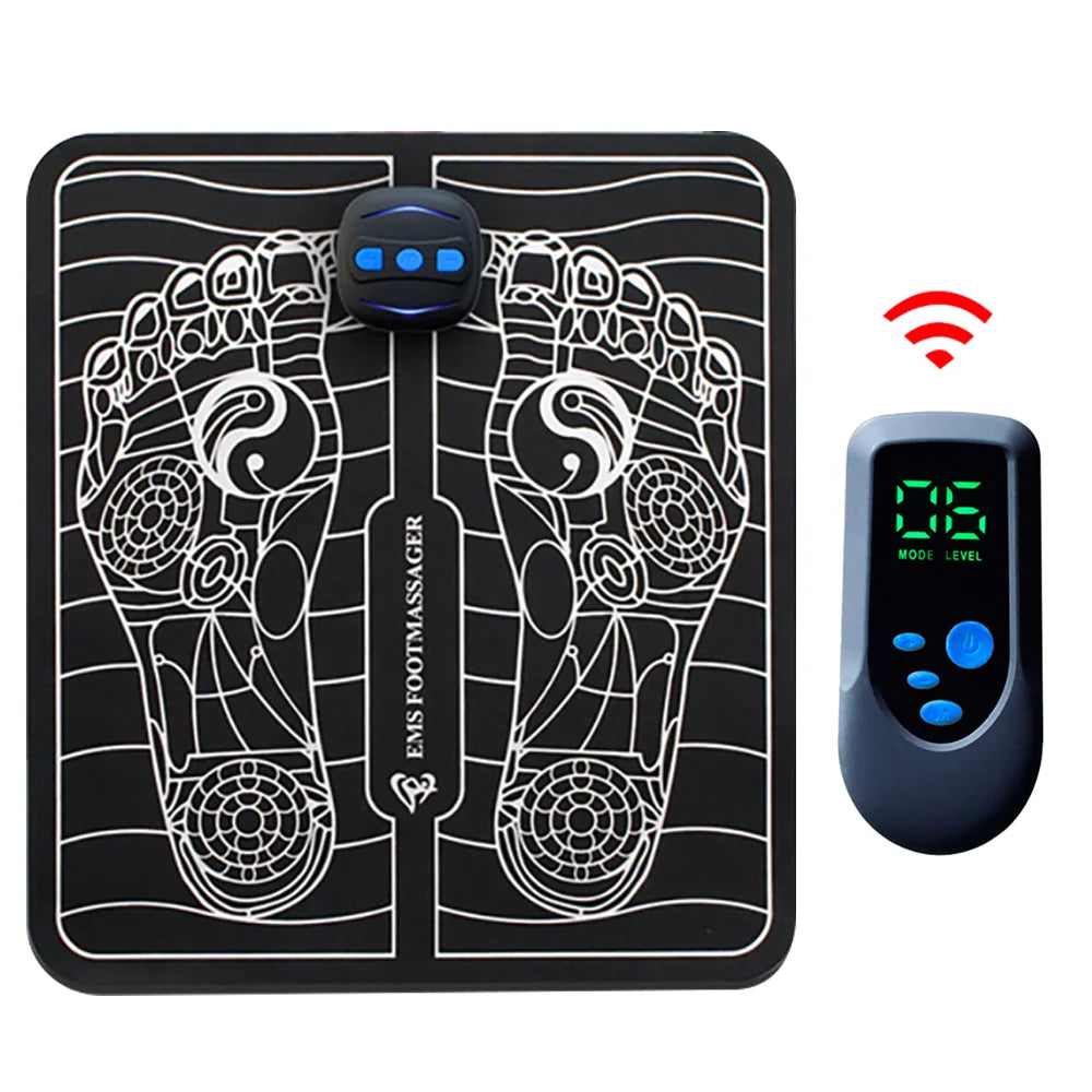 EMS Foot Massager Electric Intelligent Muscle Stimulation Pulse Acupuncture Therapy USB Blood Circulation Relieve Ache Pain Mat Leedoar