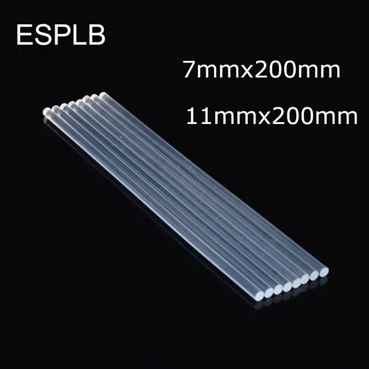 ESPLB 7mmx200mm/11mmx200mm Clear Transparent Glue Stick Craft Hand Repair Tool Hot Melt Glue Sticks for Glue Gun DIY Art Alloy