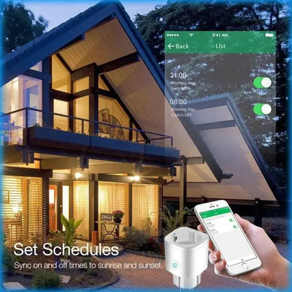 EWeLink EU Smart Socket WiFi Smart Plug With Power Monitoring Timing Voice Control Yandex Alice Маруся Alexa Google Assita Leedoar