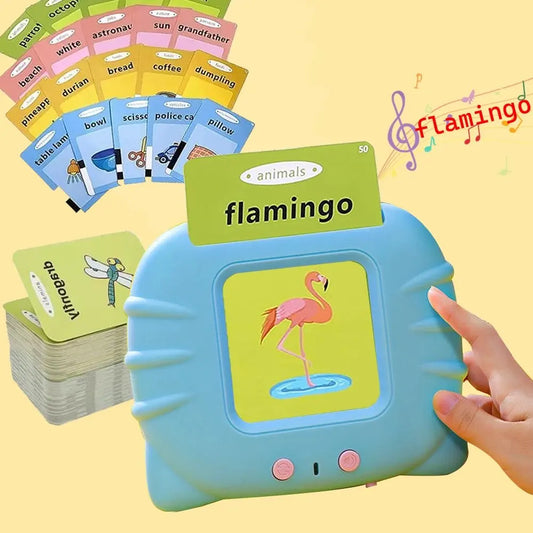 Educação infantil Flash Card Brinquedos de aprendizagem Flashcards falantes para crianças Pré-escola Inglês Eletrônico Audio Book Máquina Presente 