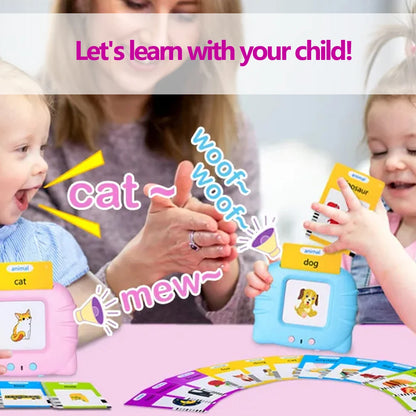 Early Education Flash Card Learning Toys Talking Flashcards for Kids Preschool English Electronic Audio Book Machine Gift Leedoar