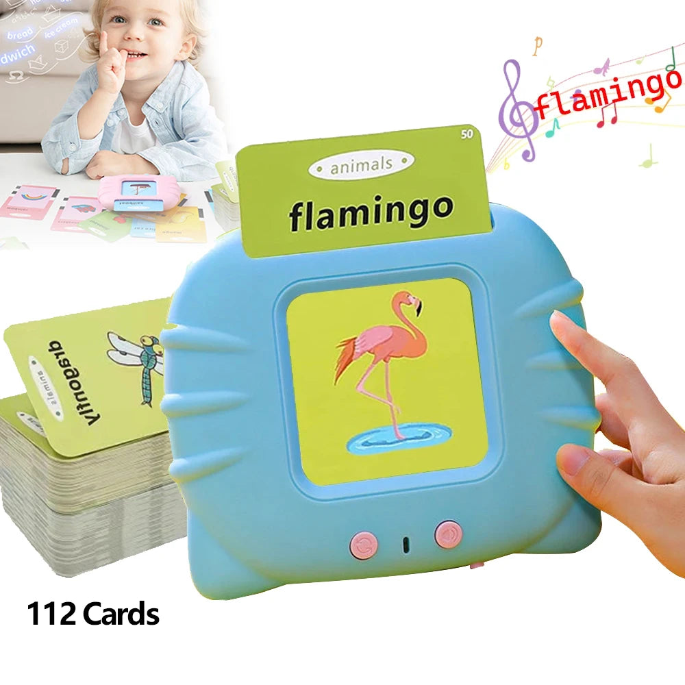 Early Education Flash Card Learning Toys Talking Flashcards for Kids Preschool English Electronic Audio Book Machine Gift Leedoar