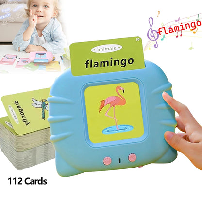 Early Education Flash Card Learning Toys Talking Flashcards for Kids Preschool English Electronic Audio Book Machine Gift Leedoar