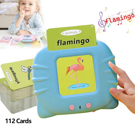 Educação infantil Flash Card Brinquedos de aprendizagem Flashcards falantes para crianças Pré-escola Inglês Eletrônico Audio Book Máquina Presente 