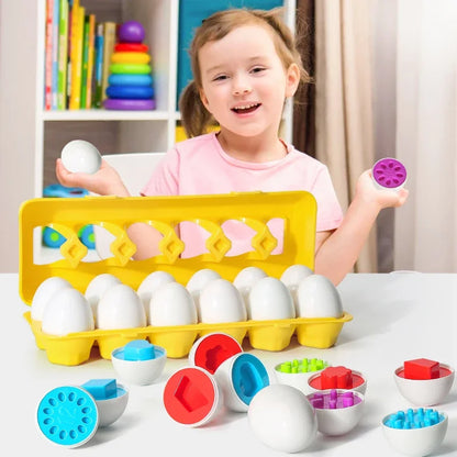 Eggs Screws 3D Puzzle Montessori Learning Education Math Toys Kids Shape Match Smart Game For Children Educational Easter Gifts Leedoar