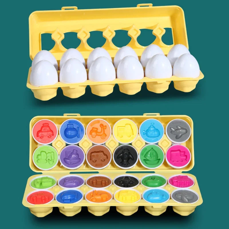 Eggs Screws 3D Puzzle Montessori Learning Education Math Toys Kids Shape Match Smart Game For Children Educational Easter Gifts Leedoar