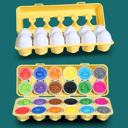 Eggs Screws 3D Puzzle Montessori Learning Education Math Toys Kids Shape Match Smart Game For Children Educational Easter Gifts Leedoar