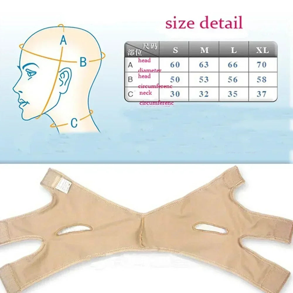 Elastic Face Slimming Bandage V Line Face Shaper Women Chin Cheek Lift Up Belt Facial Massager Strap Face Beauty Skin Care Tools Leedoar