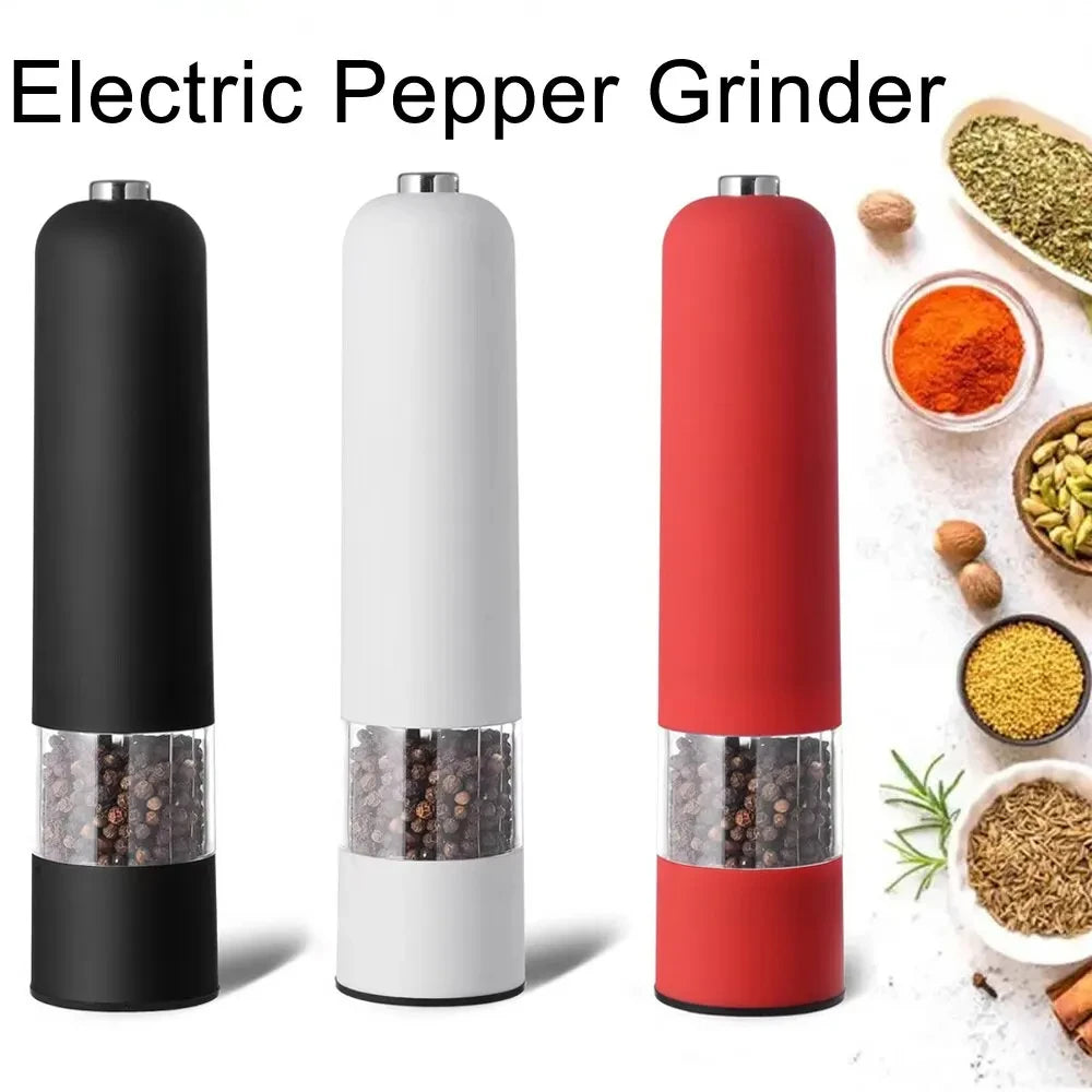 Electric Automatic Mill Pepper And Salt Grinder With LED Light Adjustable Coarseness Spice Grinder Kitchen Cooking Tool Leedoar