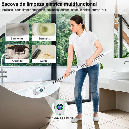 Cepillo de limpieza eléctrico 8 en 1, multifuncional, inalámbrico, giratorio, para baño, cocina, ventanas, inodoro