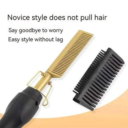 Electric Curling Iron Massage Comb For Long Curly Hair Haircutting Comb For Women Home Use Durable Curling Comb Fluffy Combs Leedoar