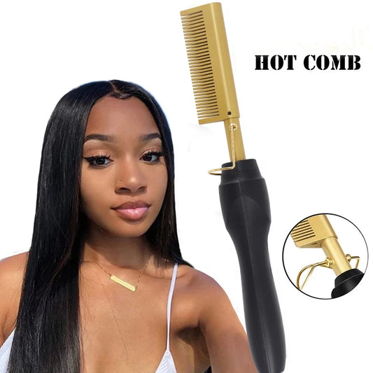 Electric Curling Iron Massage Comb For Long Curly Hair Haircutting Comb For Women Home Use Durable Curling Comb Fluffy Combs Leedoar