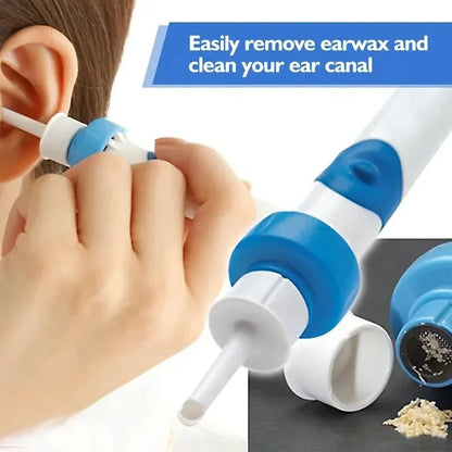 Electric Ear Pick Cleaning Painless Ear Extraction-Ear Wax Remover Cordless Safe Vibration Suction Spoon Adults Child Leedoar