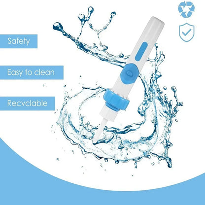 Electric Ear Pick Cleaning Painless Ear Extraction-Ear Wax Remover Cordless Safe Vibration Suction Spoon Adults Child Leedoar